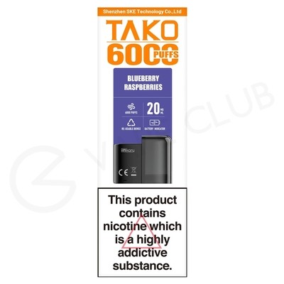 Blueberry Raspberries Sikary Tako SP6000 Refill Pack