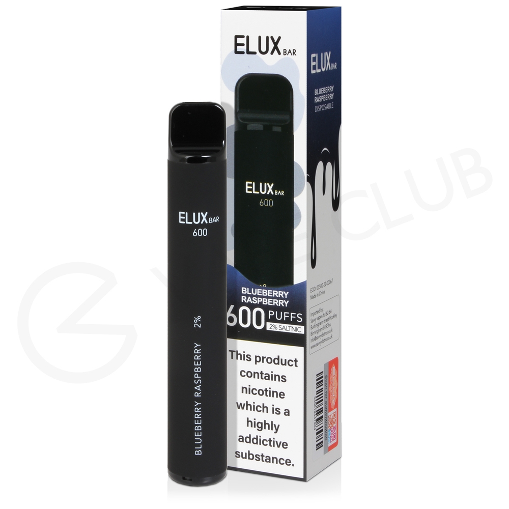 Blueberry Raspberry Elux Bar 600 Disposable Vape