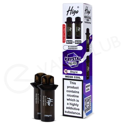 Blueberry Raspberry Higo Krystal Pro 600 Prefilled Pods