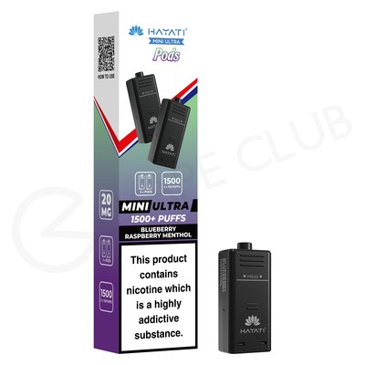 Blueberry Raspberry Menthol Hayati Mini Ultra Prefilled Pods