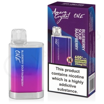 Blueberry Sour Raspberry Amare Crystal One Disposable Vape