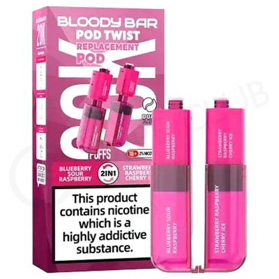 Blueberry Sour Raspberry & Strawberry Raspberry Cherry Ice Bloody Bar Ultra Twist 20K Refill Pack