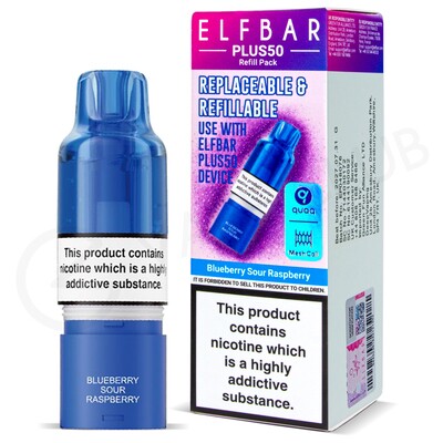 Blueberry Sour Raspberry Elf Bar Plus 50 Refill Pod