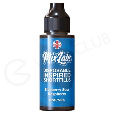 Blueberry Sour Raspberry Shortfill E-Liquid by Mix Labs 100ml