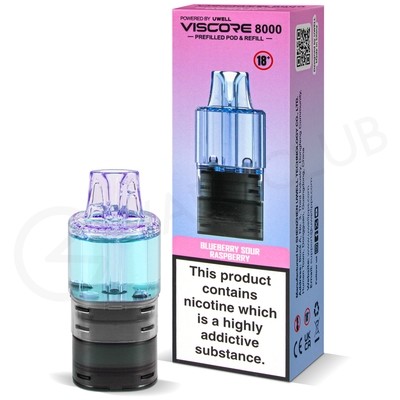 Blueberry Sour Raspberry Uwell Viscore 8000 Refill Pack