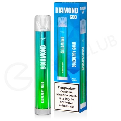 Blueberry Sour Vapes Bars Diamond 600 Disposable Vape