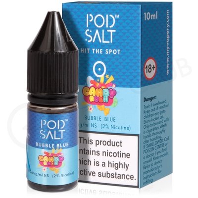 Bubble Blue Nic Salt E-Liquid by Pod Salt & Candy Rush