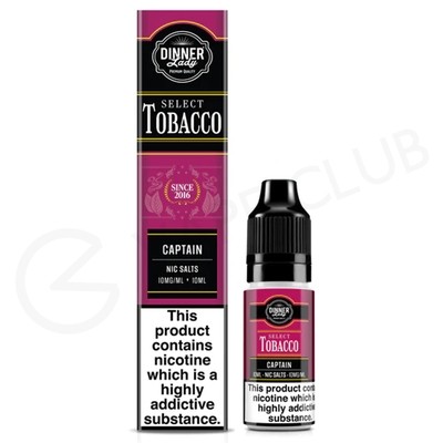 Captain Nic Salt E-Liquid by Dinner Lady Select Tobacco