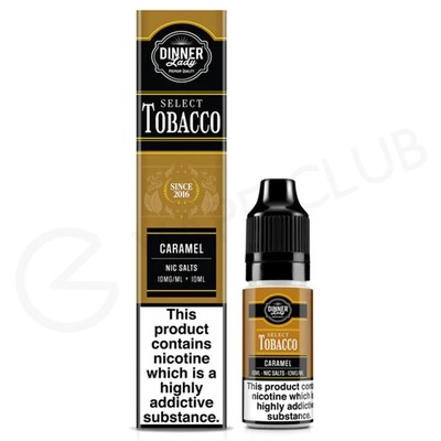 Caramel Nic Salt E-Liquid by Dinner Lady Select Tobacco