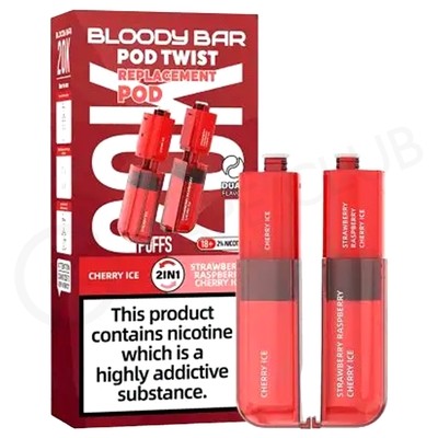 Cherry Ice & Strawberry Raspberry Cherry Ice Bloody Bar Ultra Twist 20K Refill Pack