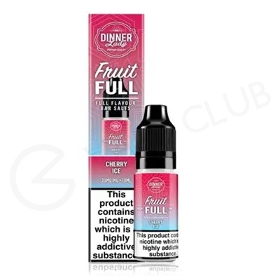 Cherry Ice Nic Salt E-Liquid by Dinner Lady Fruit Full