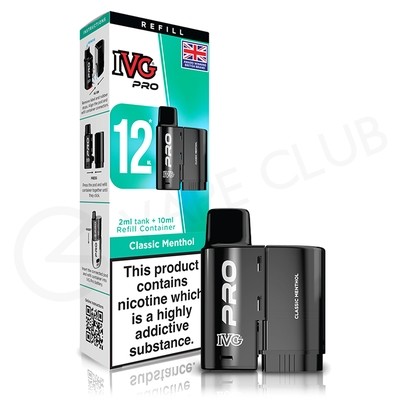 Classic Menthol IVG Pro 12 Refill Pack