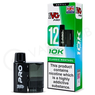 Classic Menthol IVG Pro 12 Refill Pack