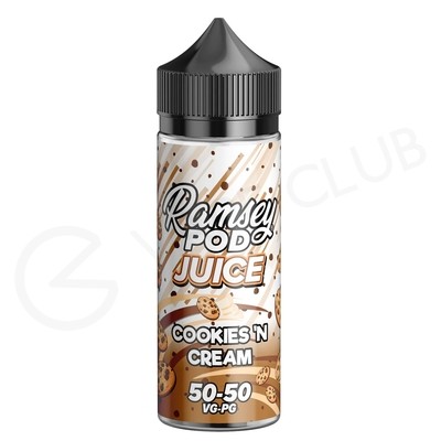 Cookies N Cream Shortfill E-Liquid by Ramsey Pod 100ml
