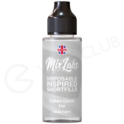 Cotton Candy Ice Shortfill E-Liquid by Mix Labs 100ml