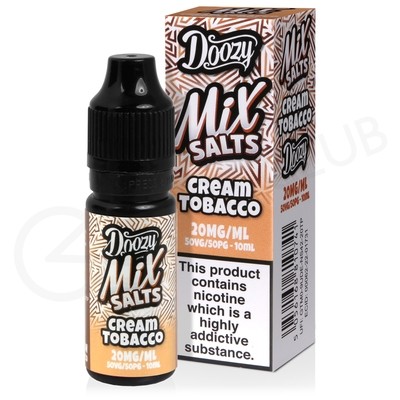 Cream Tobacco Nic Salt E-Liquid by Doozy Mix Salts