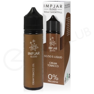 Cream Tobacco Shortfill E-Liquid by Imp Jar 50ml