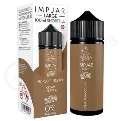 Cream Tobacco Shortfill E-Liquid by Imp Jar Large 100ml