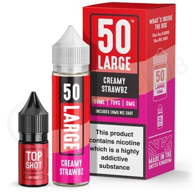 Creamy Strawbz Shortfill E-Liquid by 50 Large 50ml