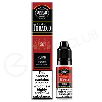 Cuban Nic Salt E-Liquid by Dinner Lady Select Tobacco