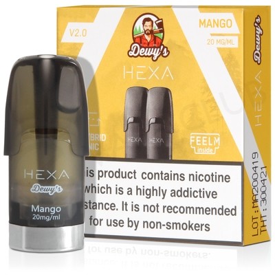 Dewy's Mango V2 E-Liquid Pod by Hexa