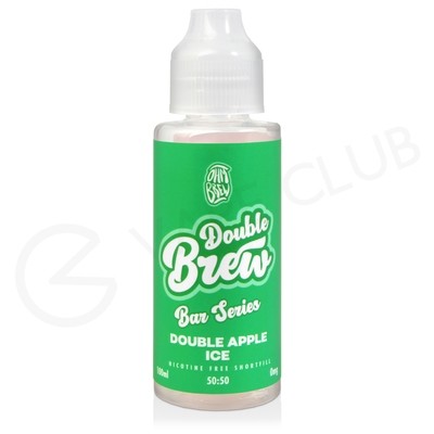 Double Apple Ice Shortfill E-Liquid by Double Brew Bar Series 100ml