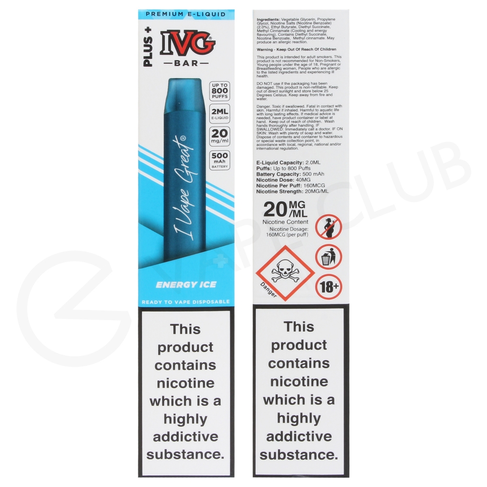 Blue Rush Ice Ivg Bar Plus Disposable Vape 8111