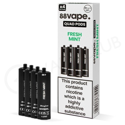 Fresh Mint 88Vape Quad Prefilled Pods