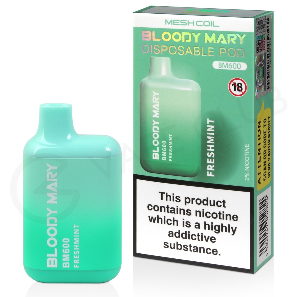 Fresh Mint Bloody Mary BM600 Disposable Vape