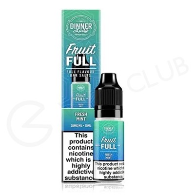 Fresh Mint Nic Salt E-Liquid by Dinner Lady Fruit Full