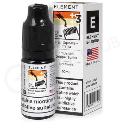 Fresh Squeeze & Crema E-Liquid by Element Emulsions