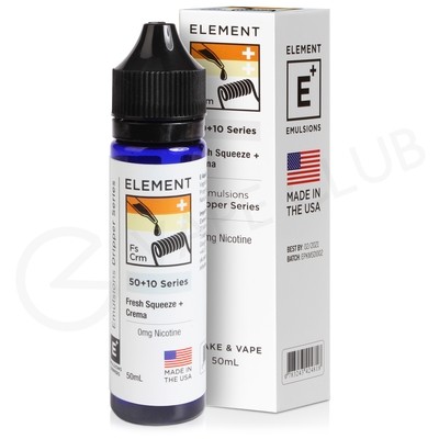 Fresh Squeeze & Crema Shortfill E-Liquid by Element Emulsions 50ml