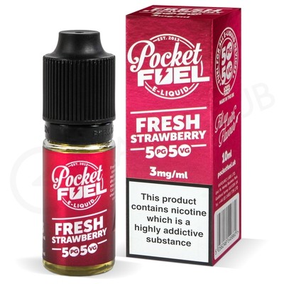 Fresh Strawberry E-Liquid  by Pocket Fuel 50/50