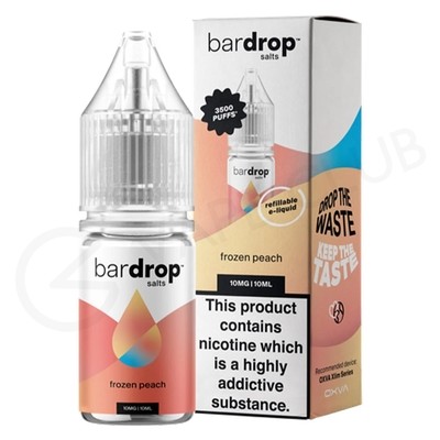 Frozen Peach Nic Salt E-Liquid by Bar Drop Salts