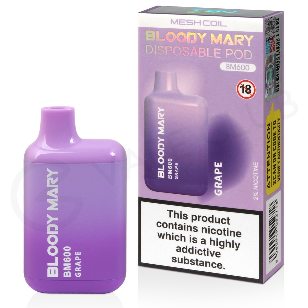 Grape Bloody Mary BM600 Disposable Vape