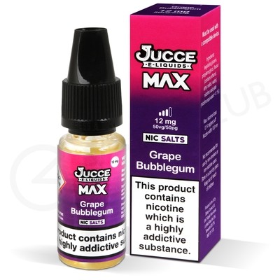 Grape Bubblegum Nic Salt E-Liquid by Jucce Max