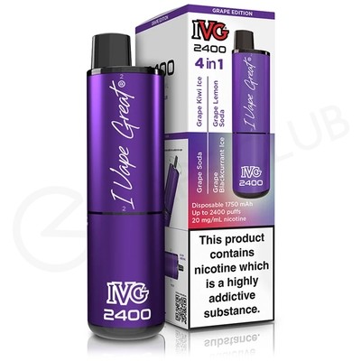 Grape Edition IVG 2400 Disposable Vape