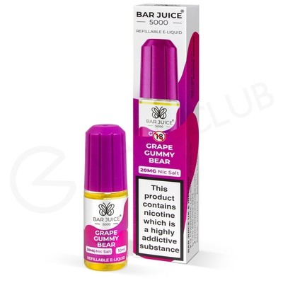 Grape Gummy Bear Nic Salt E-Liquid by Bar Juice 5000