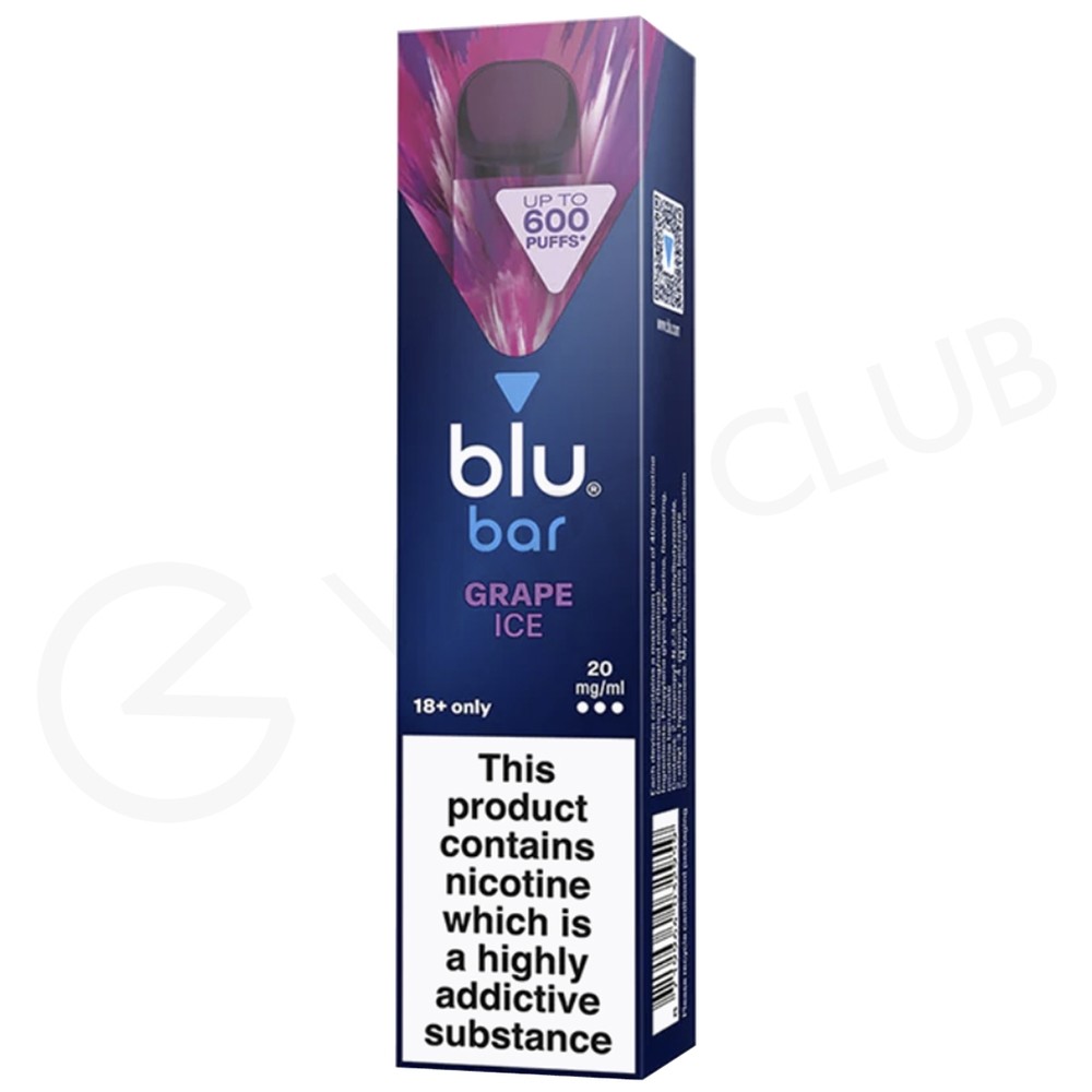 Grape Ice Blu Bar Disposable Vape 3 for £12