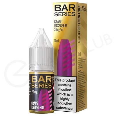 Grape Raspberry Nic Salt E-Liquid by Bar Series Gold Edition