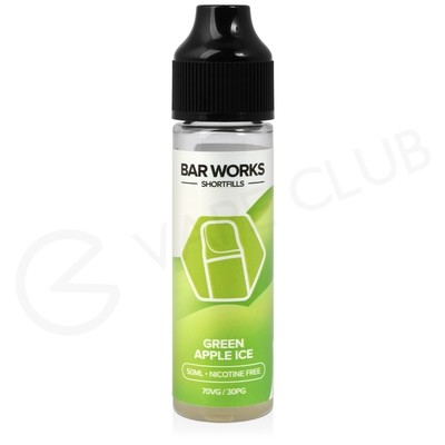 Green Apple Ice Shortfill E-Liquid by Bar Works 50ml