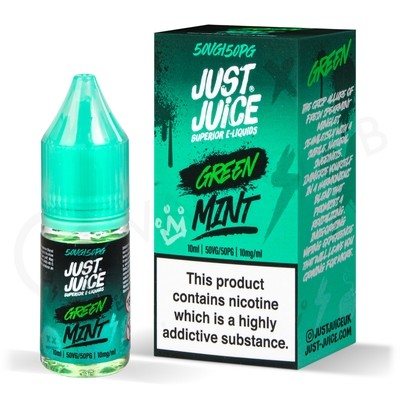 Green Mint Nic Salt E-Liquid by Just Juice Menthol