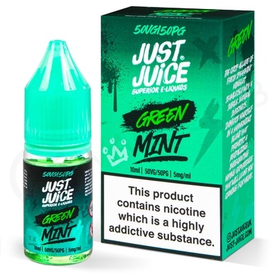 Green Mint Nic Salt E-Liquid by Just Juice Menthol