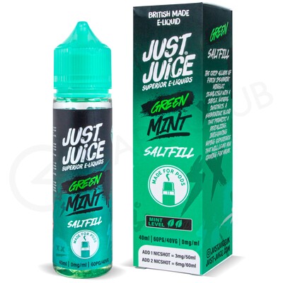 Green Mint Saltfill E-Liquid by Just Juice Menthol 40ml