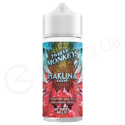 Hakuna Iced Shortfill E-Liquid by Twelve Monkeys 100ml