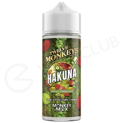 Hakuna Shortfill E-Liquid by Twelve Monkeys 100ml