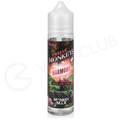 Harmony Shortfill E-Liquid by Twelve Monkeys Oasis 50ml