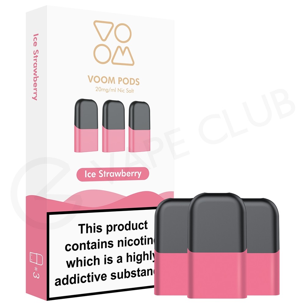 Ice Strawberry Prefilled Pod by Voom | 3 Pack