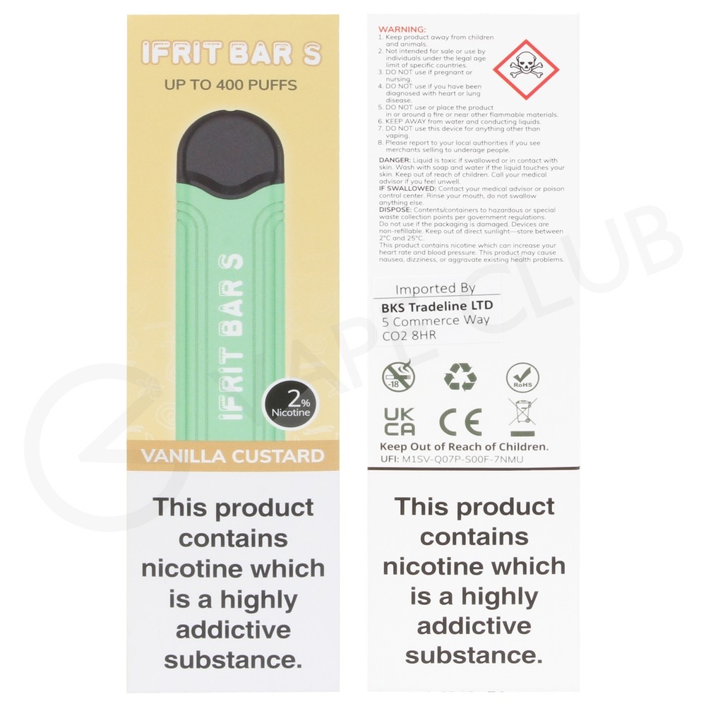 iFrit Vanilla Custard Bar S Disposable Vape