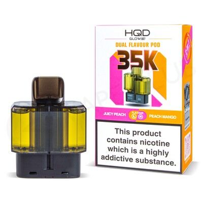 Juicy Peach & Peach Mango HQD Glow Air 35K Refill Pods